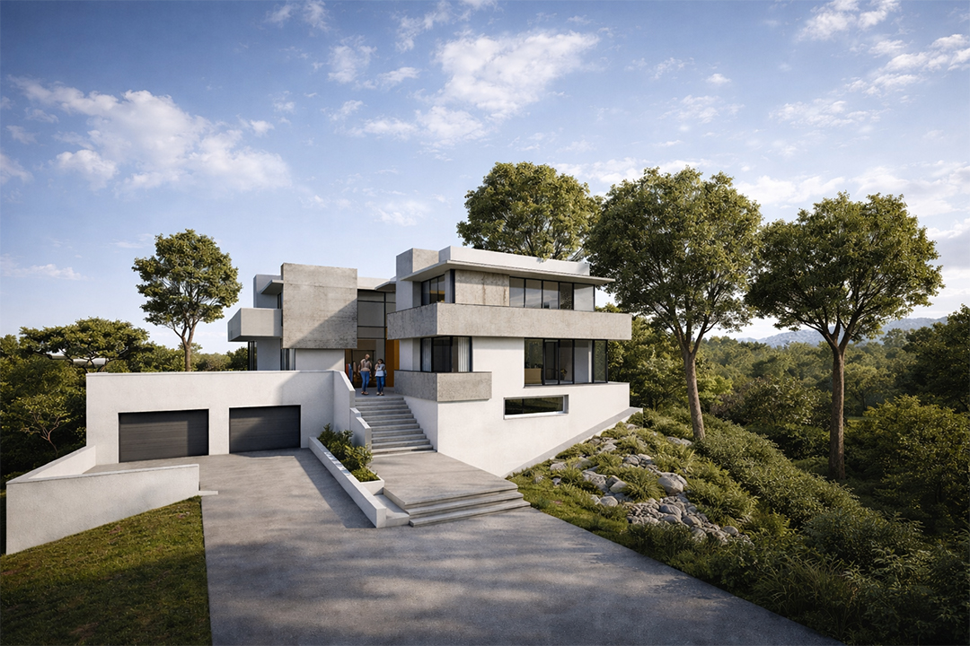 Haus am Wald - Visualisierung - Architekt Himolik - Hochheim am Main